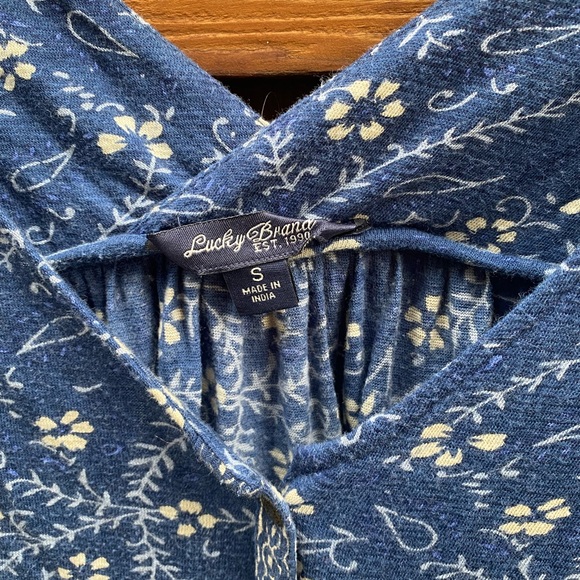 Navy and tan bohemian top - Picture 6 of 6